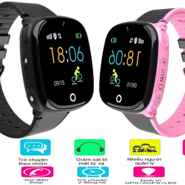 Đồng hồ thông minh định vị trẻ em Baby Kid GW800X chống nước, định vị GPS + LBS + WiFi, có Camera chụp ảnh lén từ xa