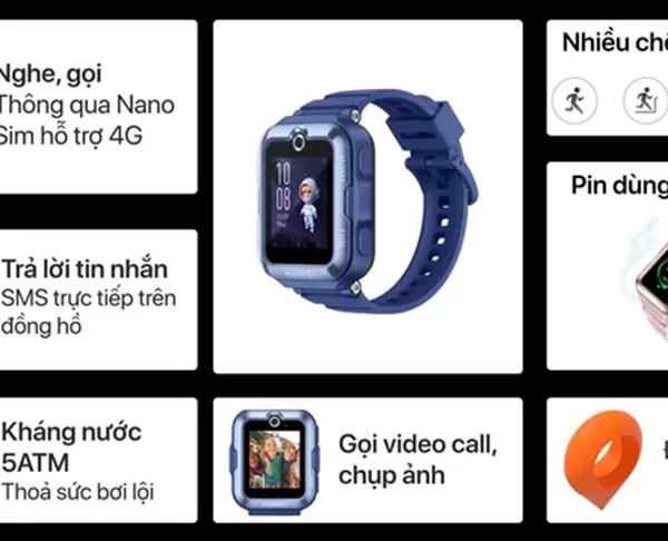 đồng hồ thông minh định vị trẻ em Huawei Watch Kids 4 Pro chống nước 5ATM