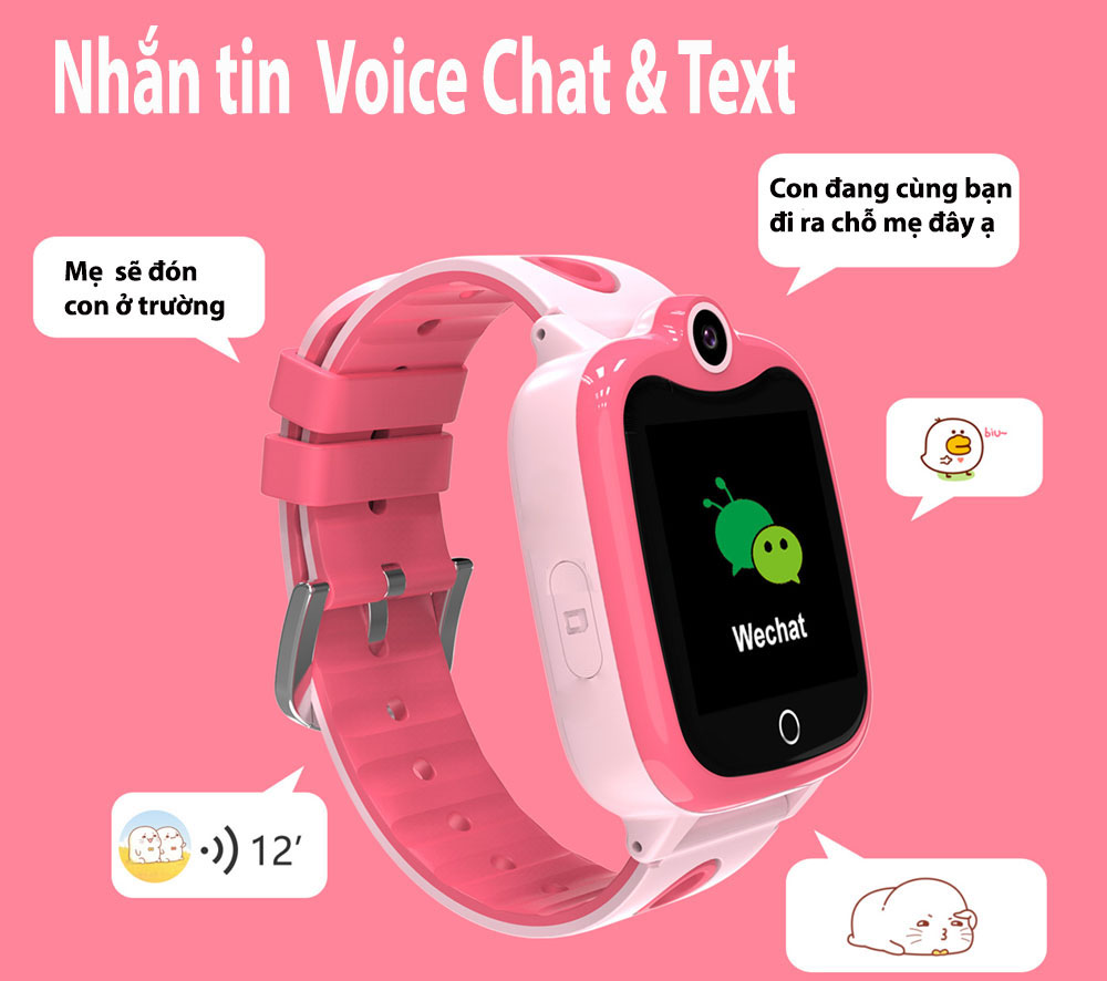 Đồng Hồ Thông Minh Định Vị Trẻ Em GW900X Gọi Video Call 4G - nhắn tin miễn phí