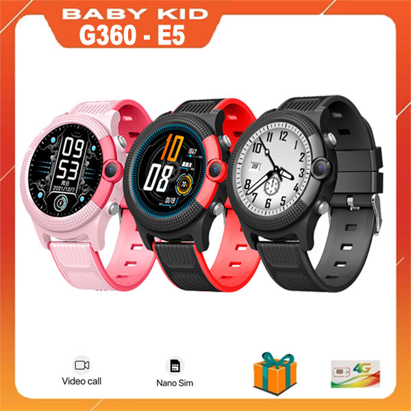 Đồng hồ thông minh định vị trẻ em G360-E5 gọi video call, định vị chính xác, có rung