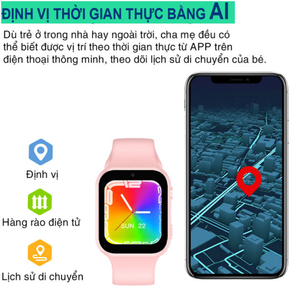 Đồng hồ định vị trẻ em BabyKID G300C tích hợp công nghệ AI để xác định vị trí của con