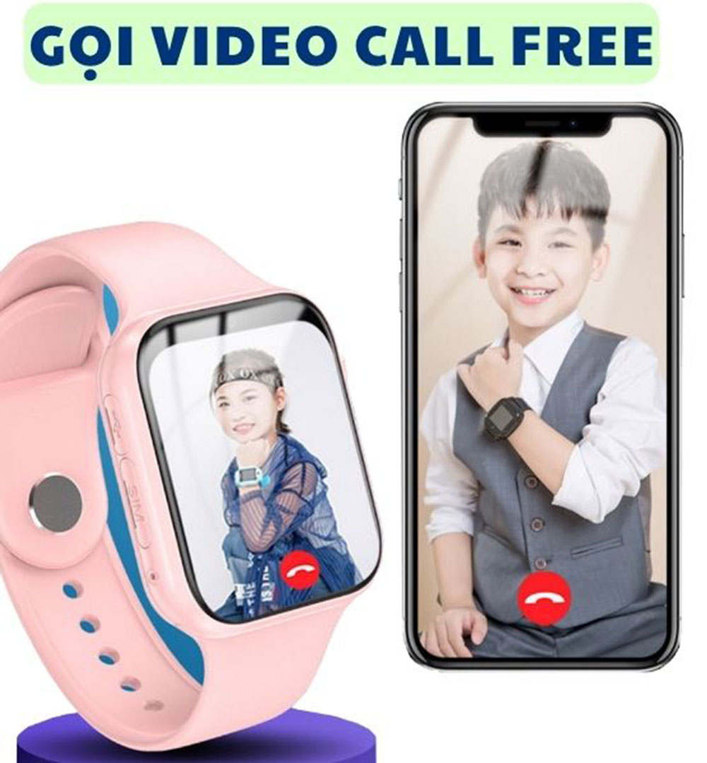 Đồng hồ thông minh định vị trẻ em BabyKID G300C lắp sim nghe gọi độc lập và gọi video call miễn phí