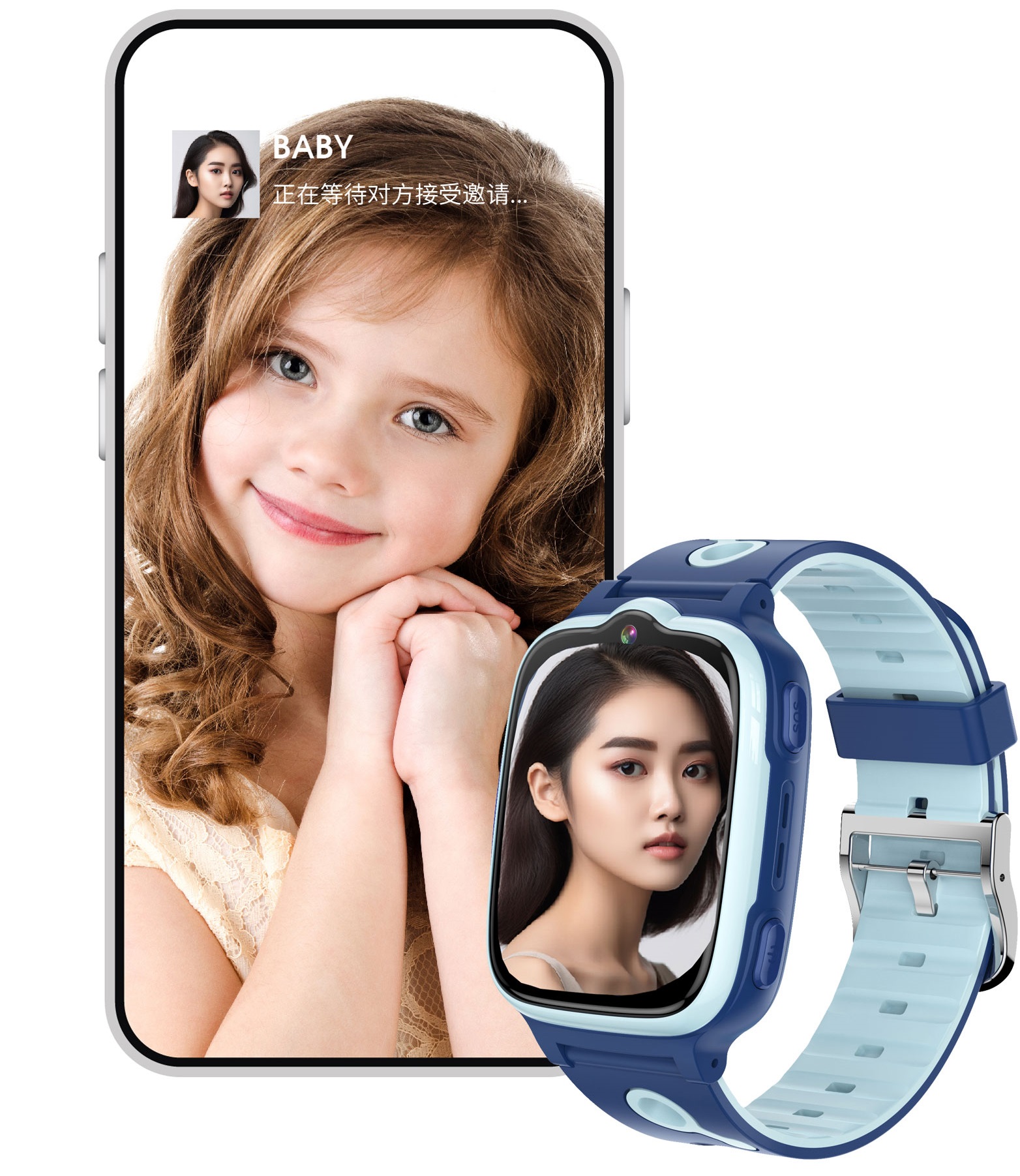 Đồng hồ thông minh trẻ em G600D lắp sim nghe gọi video call, pin trâu 12 Thiết lập hàng rào điện tử khoanh vùng an toàn