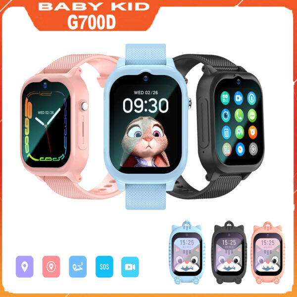 Đồng hồ thông minh định vị nhỏ gọn cho trẻ em BABYKID G700D có GPS tặng ốp dây đeo cổ cho học sinh